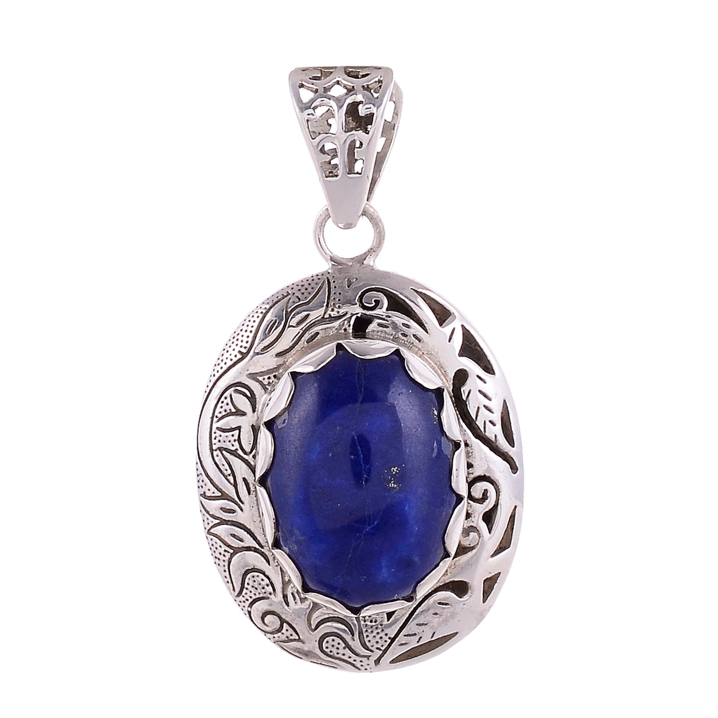 Sterling Silver Hand Etched Pendant - Available in 11 Stones