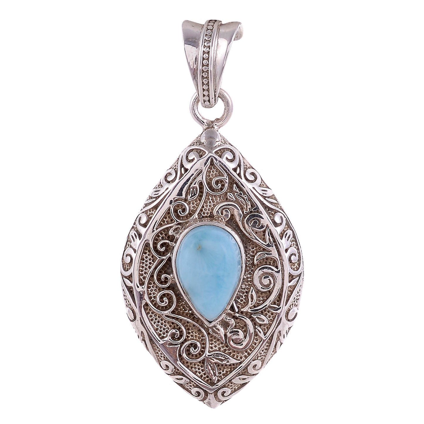 Sterling Silver Special Jayli work Gemstone Pendant