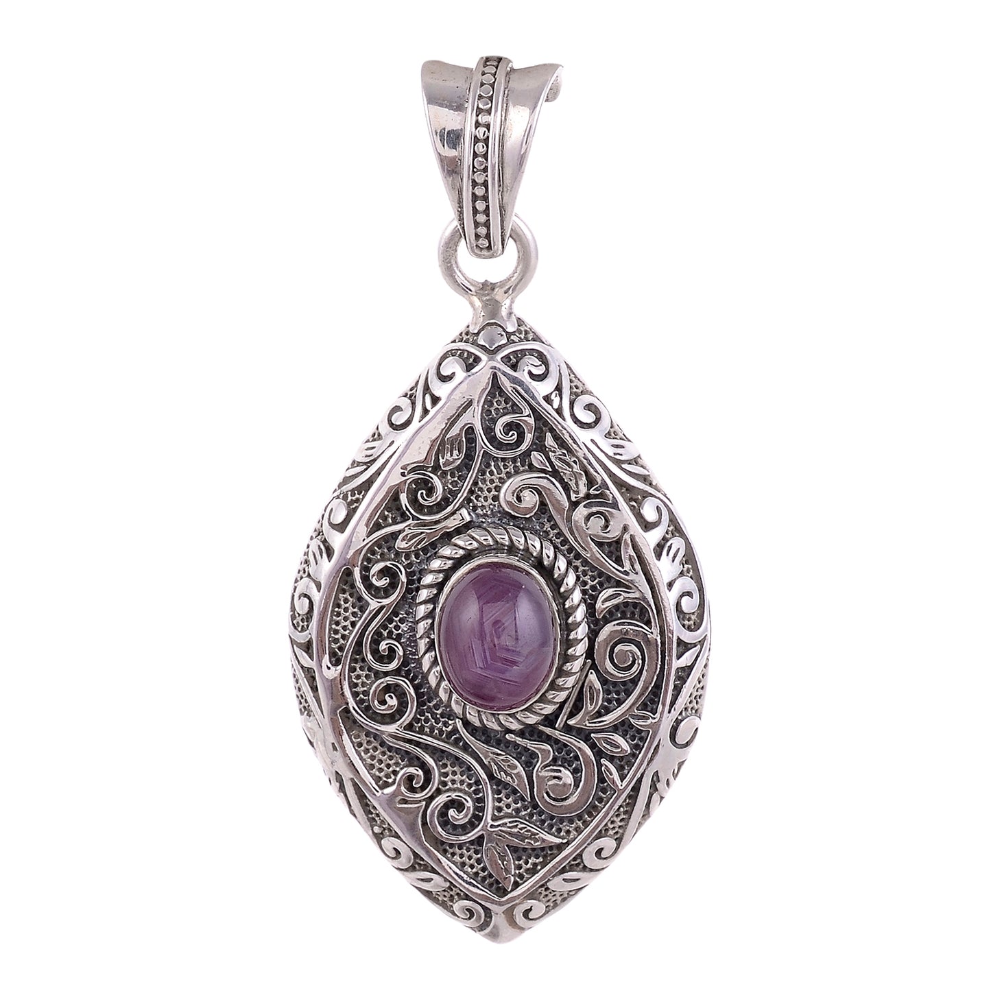 Sterling Silver Special Jayli work Gemstone Pendant