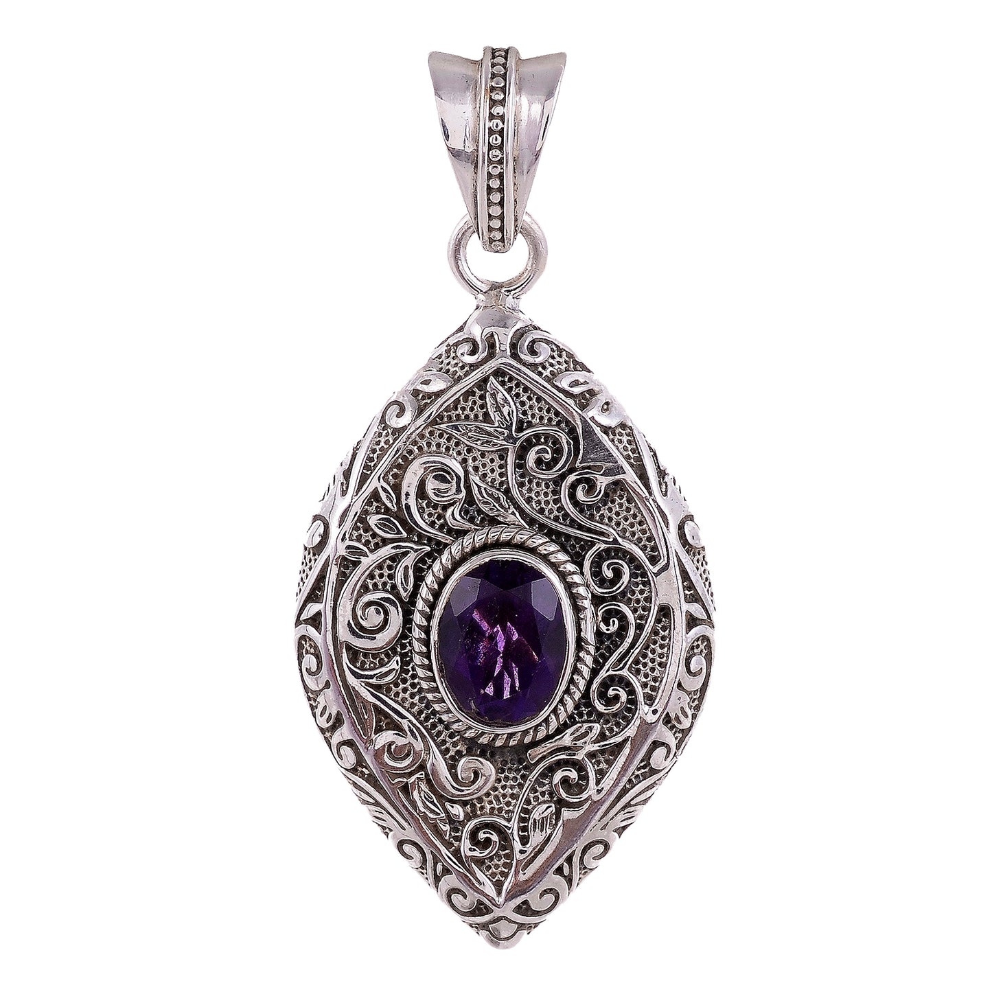 Sterling Silver Special Jayli work Gemstone Pendant