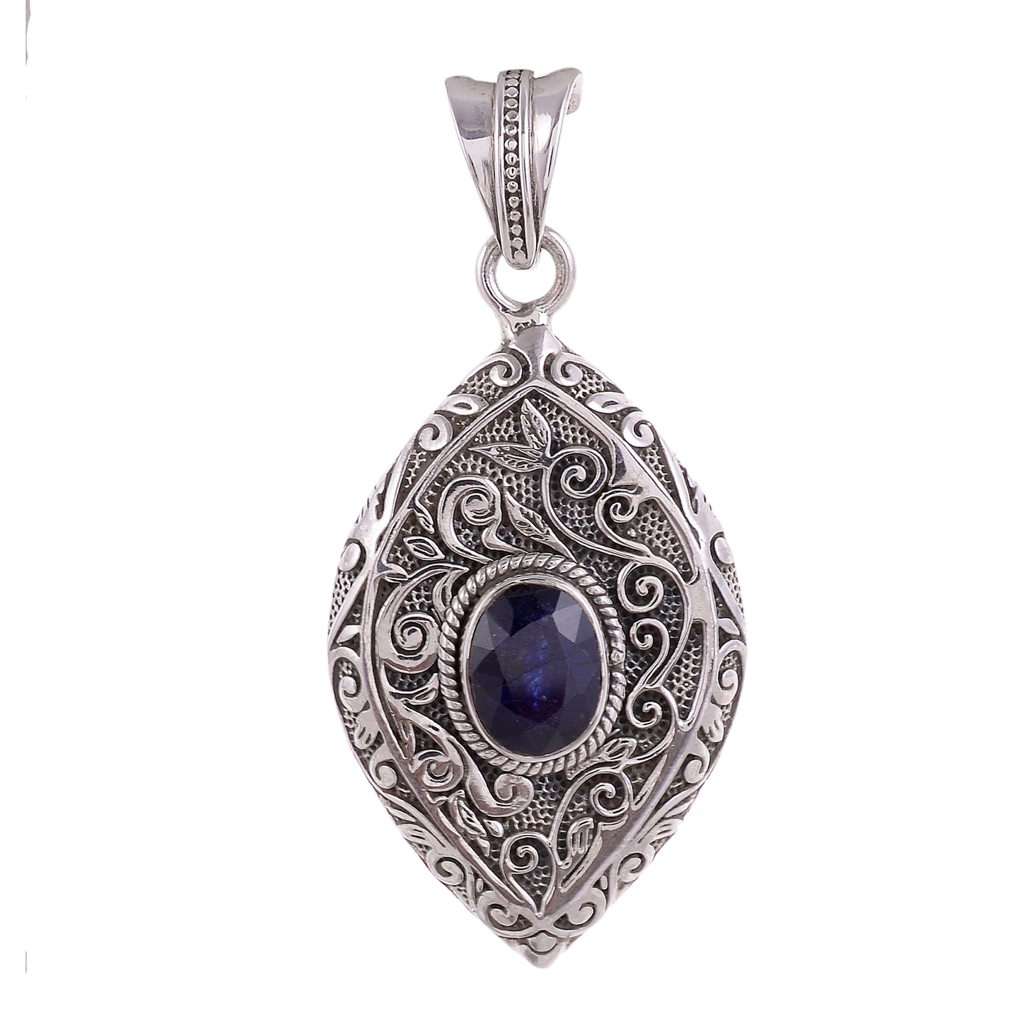 Sterling Silver Special Jayli work Gemstone Pendant
