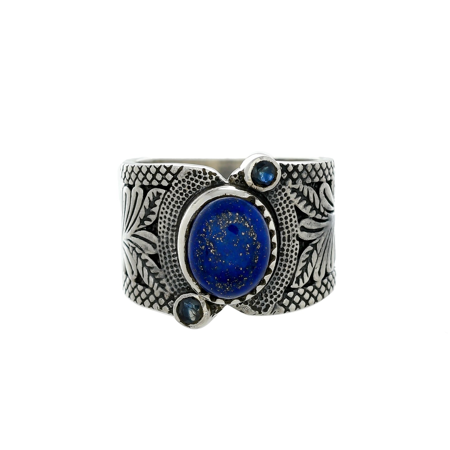 Sterling Silver Asymetric three stone rings