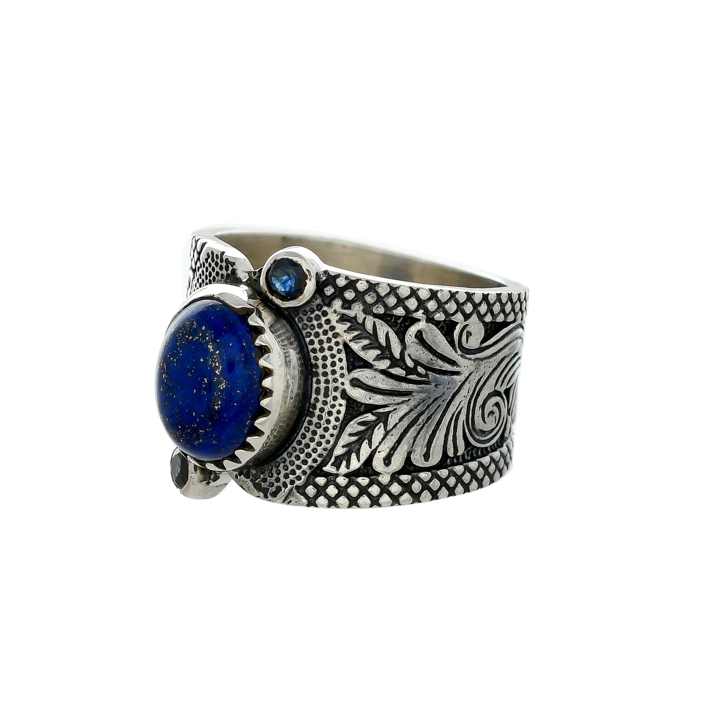 Sterling Silver Asymetric three stone rings
