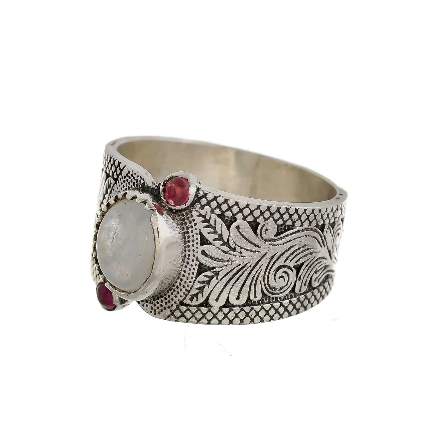 Sterling Silver Asymetric three stone rings