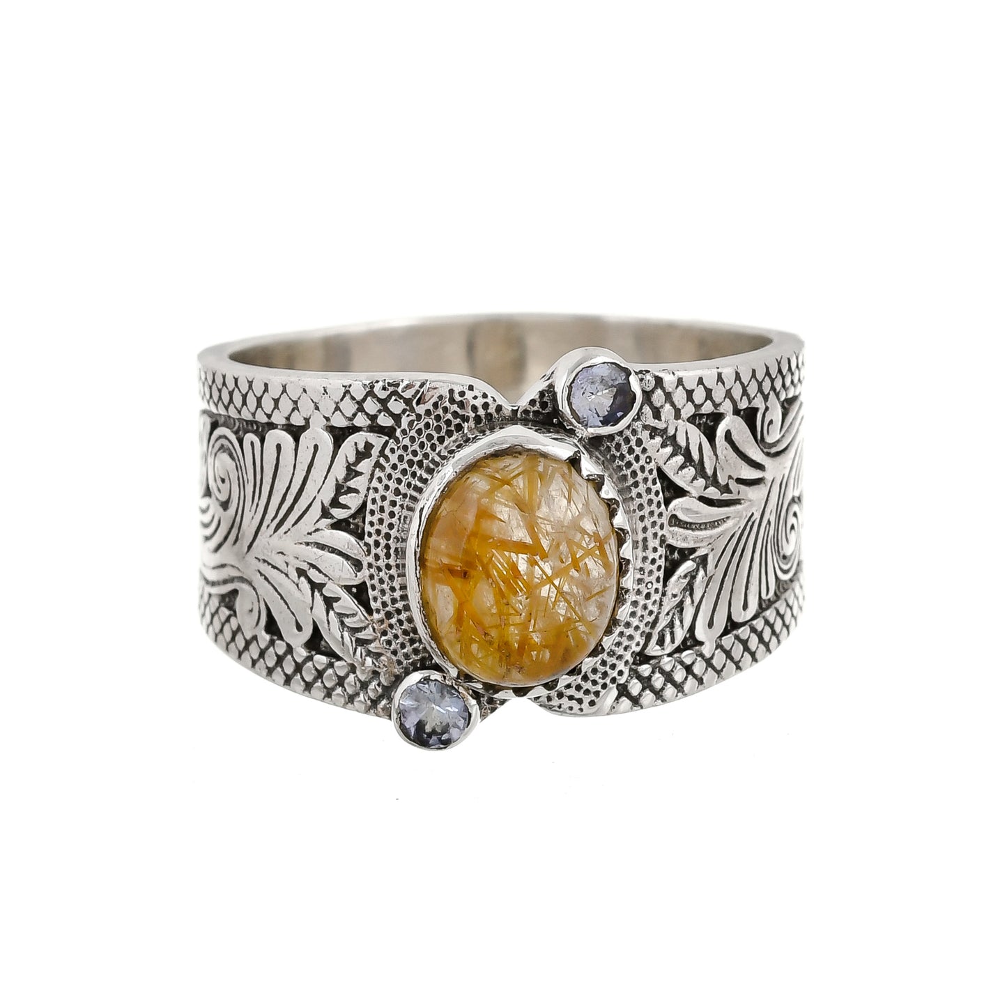Sterling Silver Asymetric three stone rings