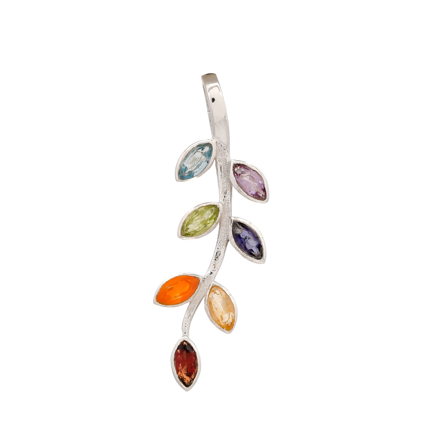 Sterling Silver Chakra Vine Pendant