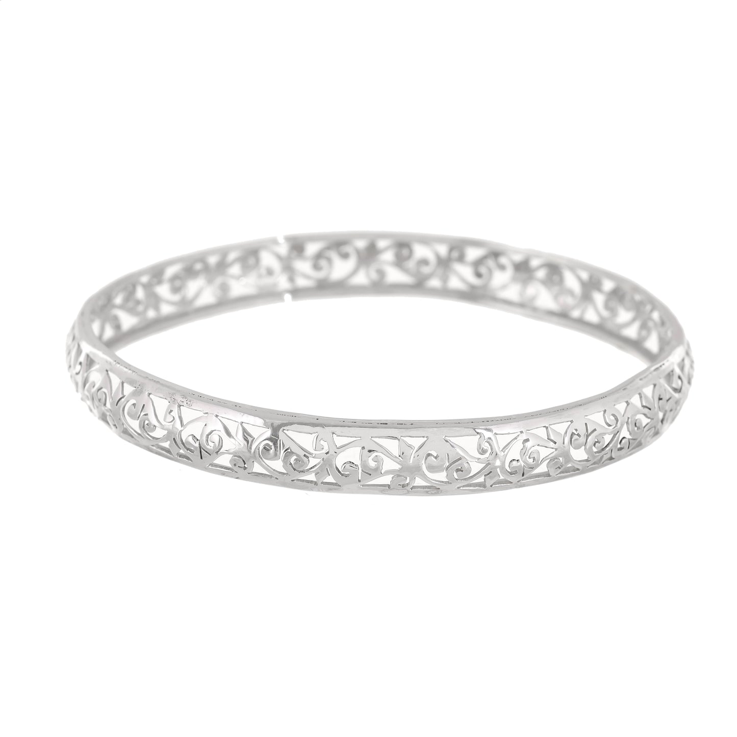 Handcut Sterling Silver Bangle Bracelets