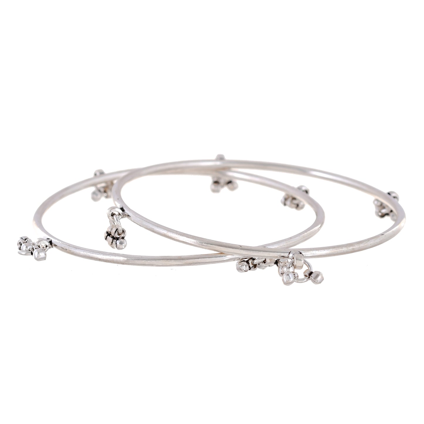 Sterling Silver (925) bell Dangle Bangle Bracelet