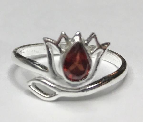 Sterling Silver Lotus Flower Ring