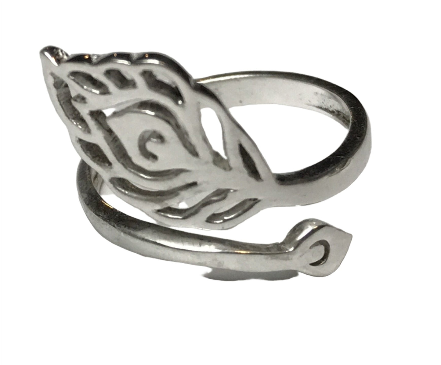 Sterling Silver Peacock Feather Ring