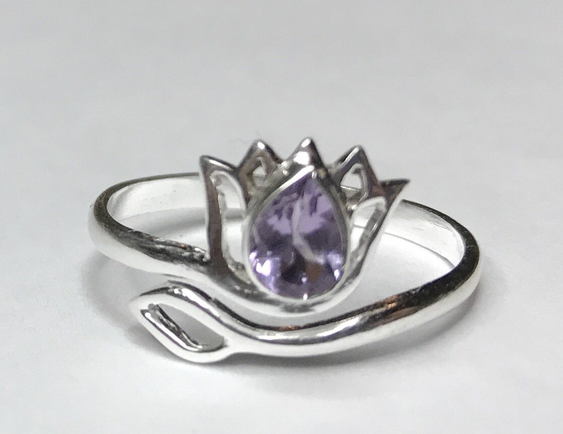 Sterling Silver Lotus Flower Ring