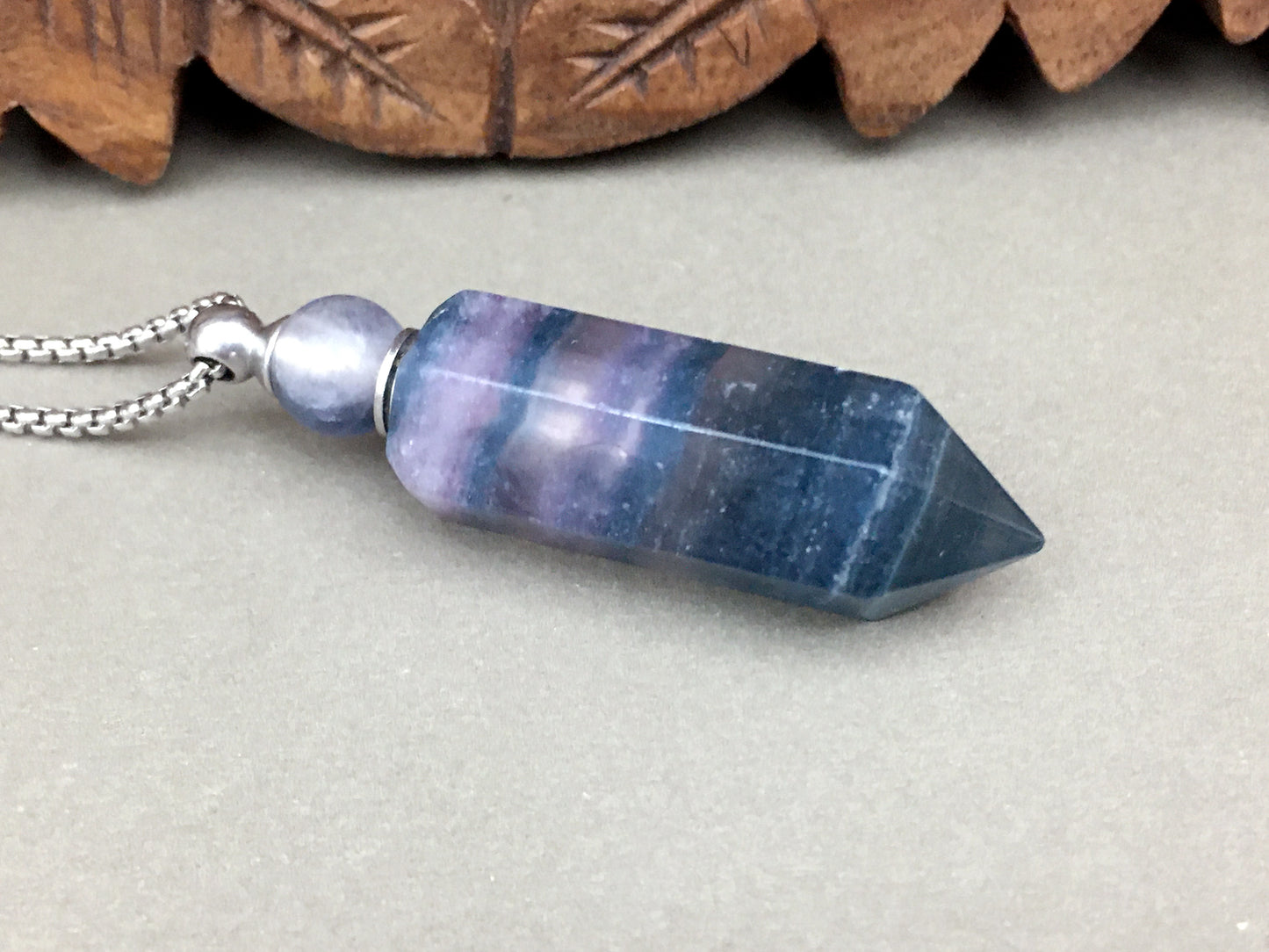 Quartz Crystal Oil Bottle Necklaces