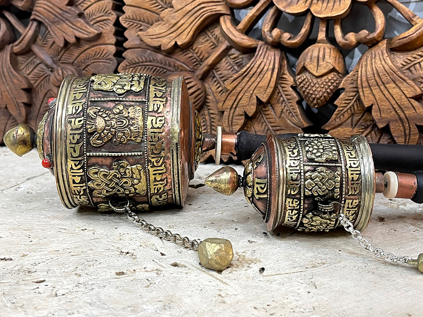 Lucky Hand Tibetan Prayer Wheel - 2 Sizes