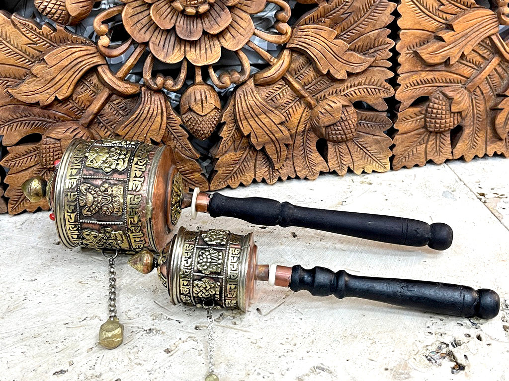 Lucky Hand Tibetan Prayer Wheel - 2 Sizes