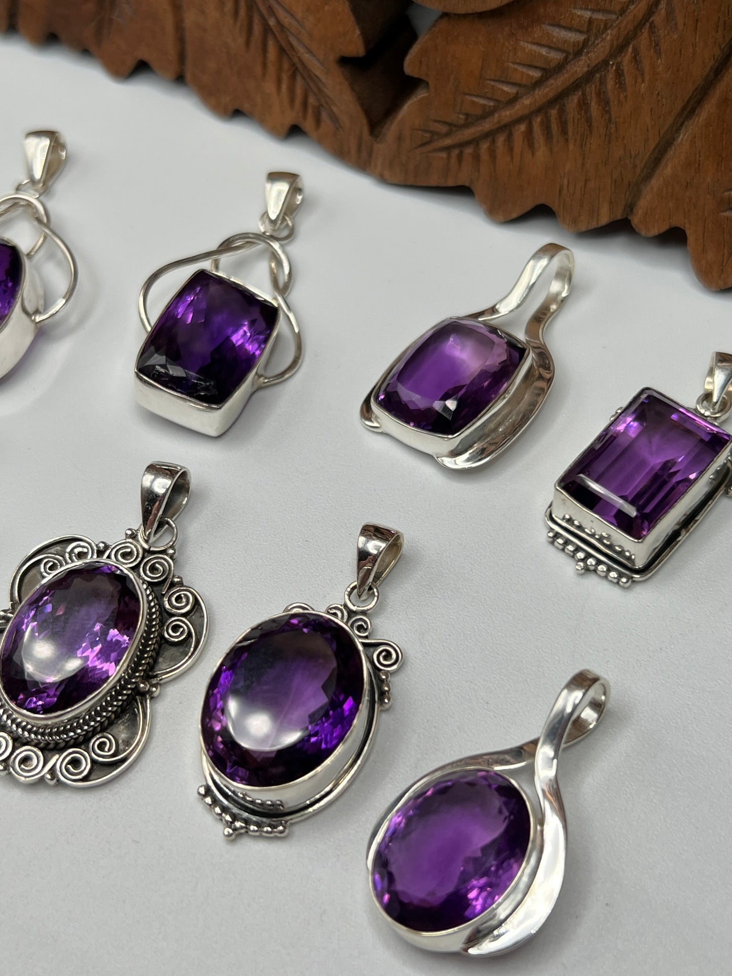 Natural Large Stone African Amethyst Pendants