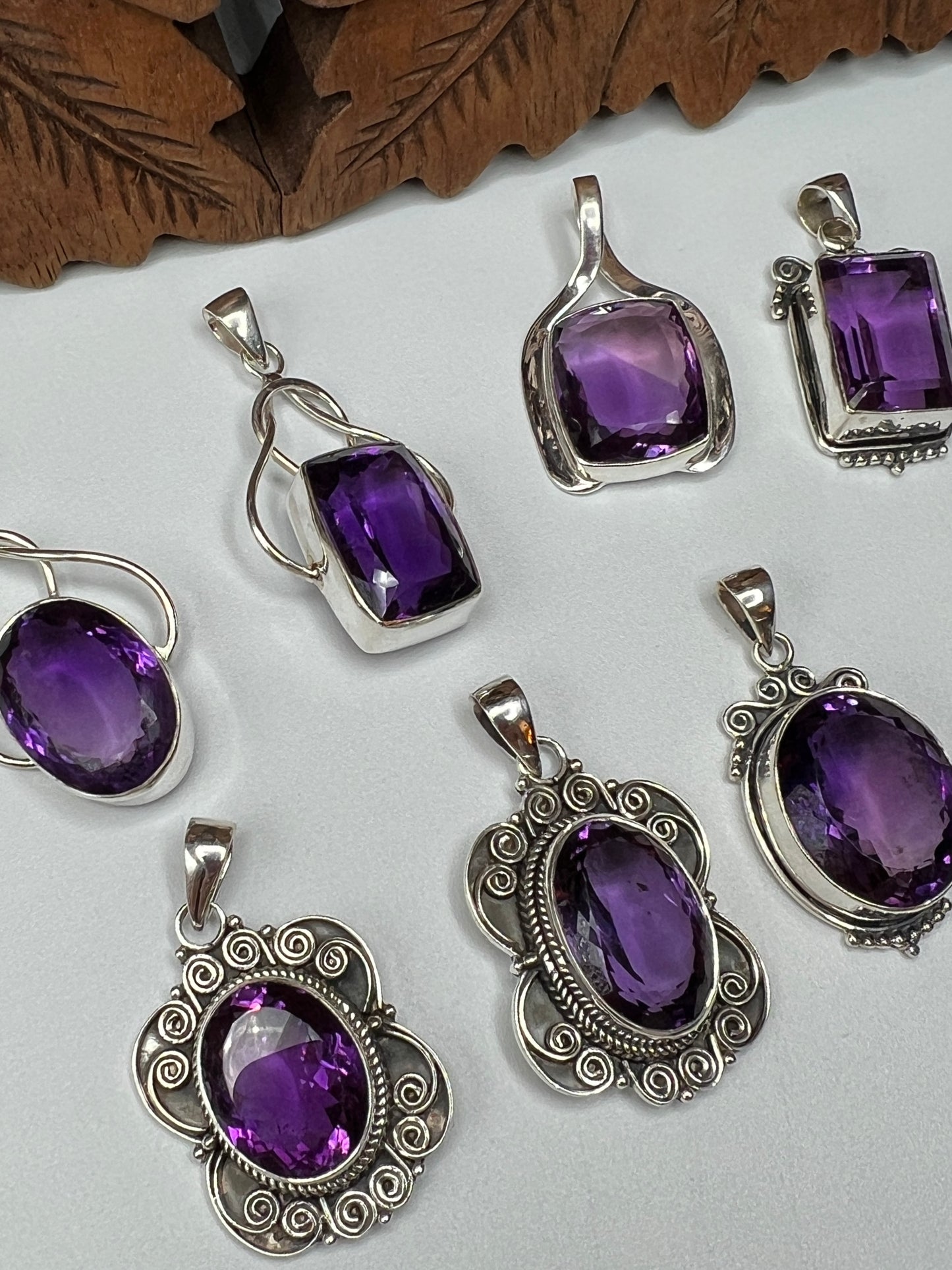 Natural Large Stone African Amethyst Pendants