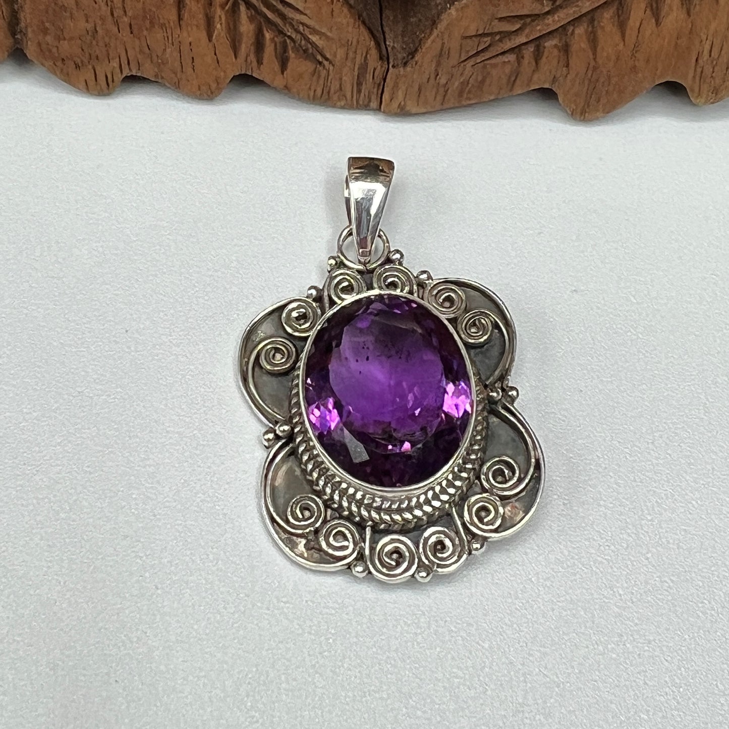 Natural Large Stone African Amethyst Pendants