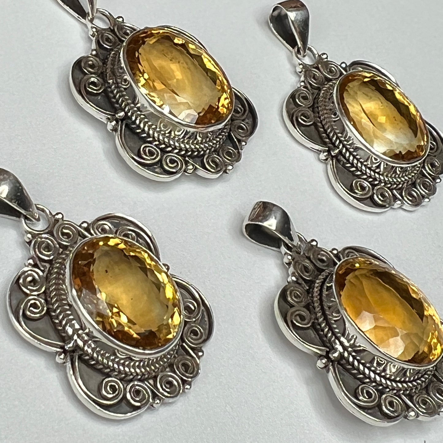 Large Stone Citrine Pendants