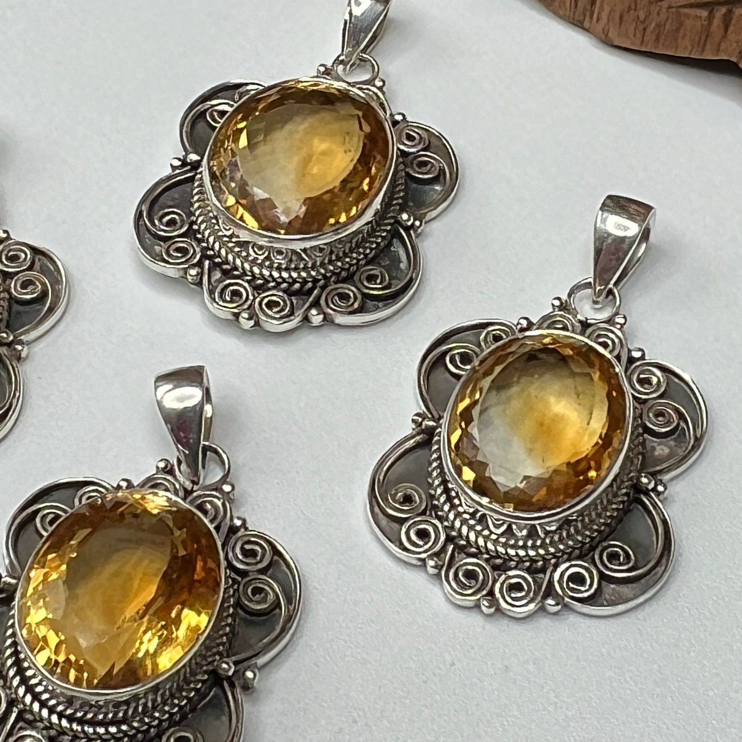 Large Stone Citrine Pendants