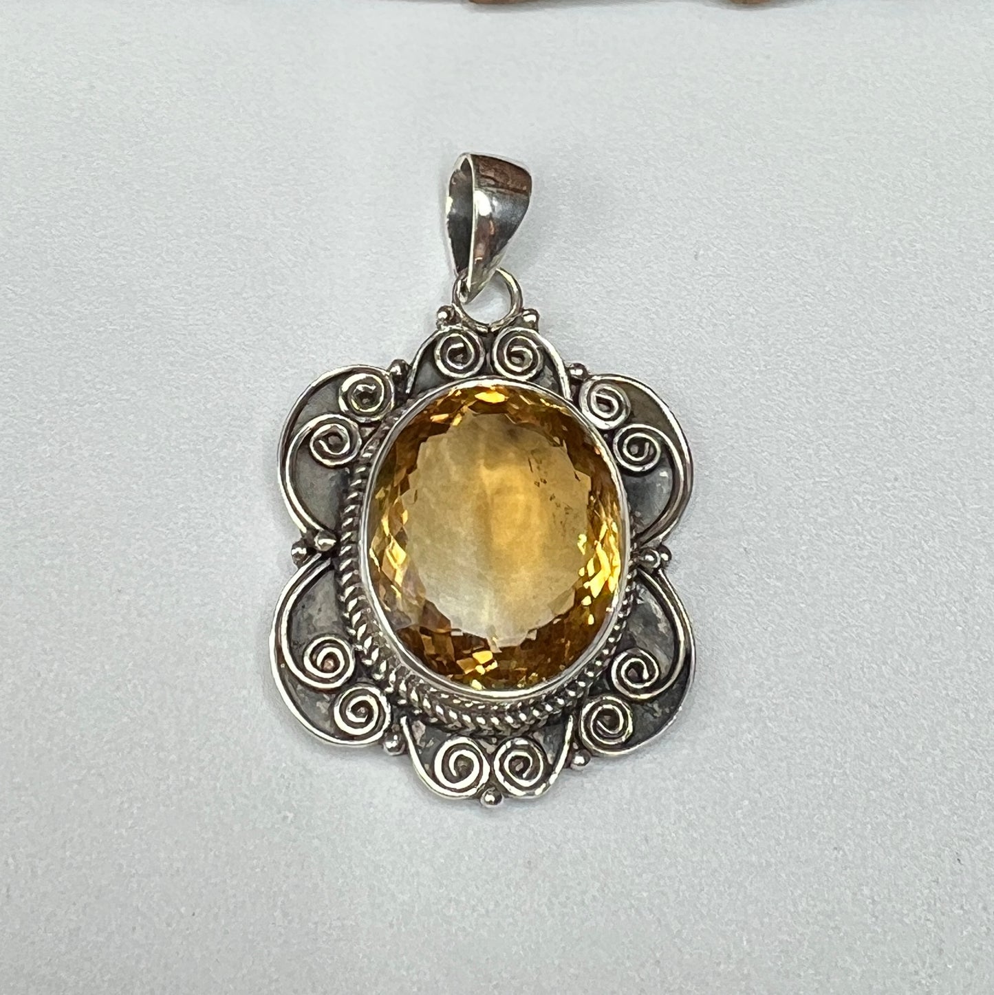 Large Stone Citrine Pendants