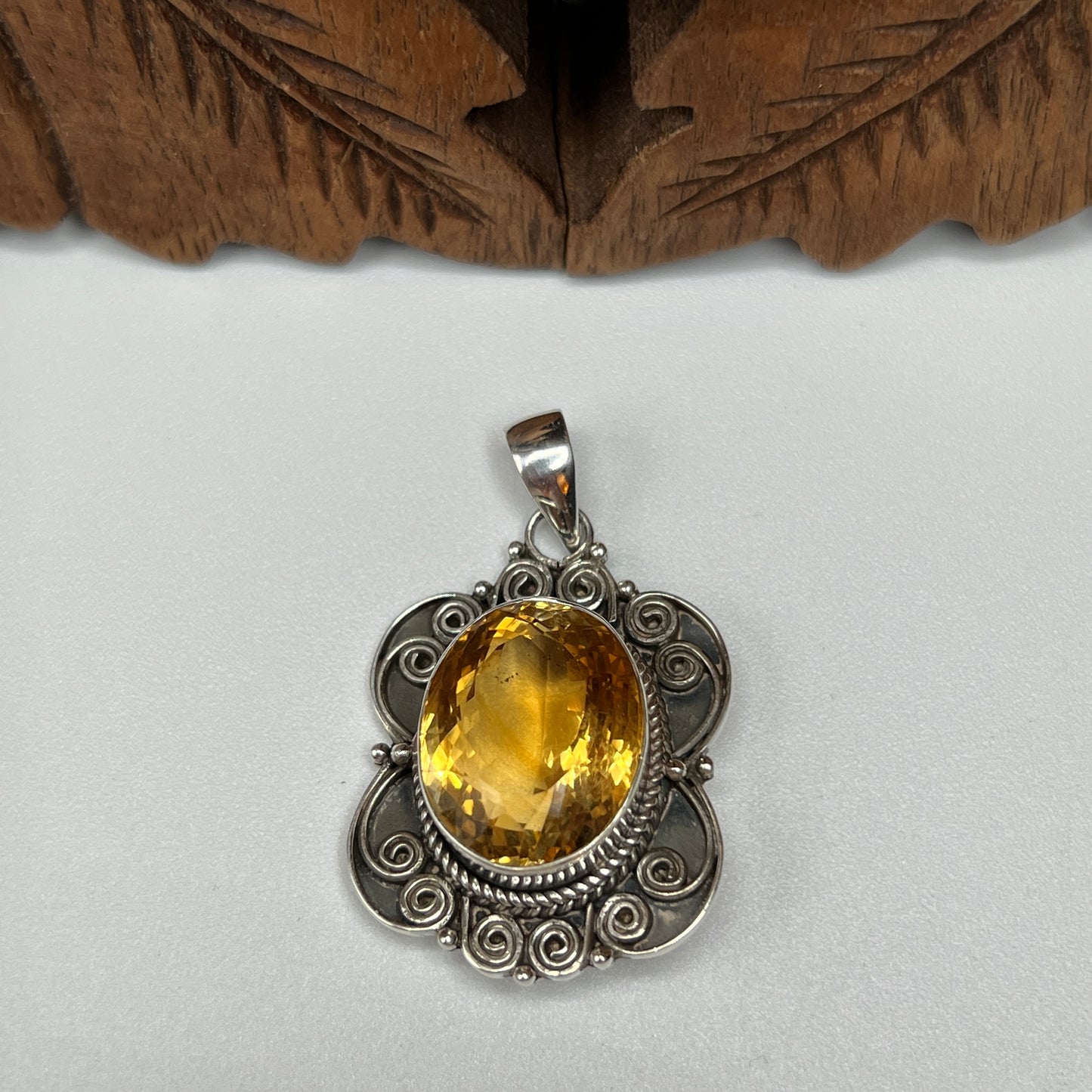 Large Stone Citrine Pendants