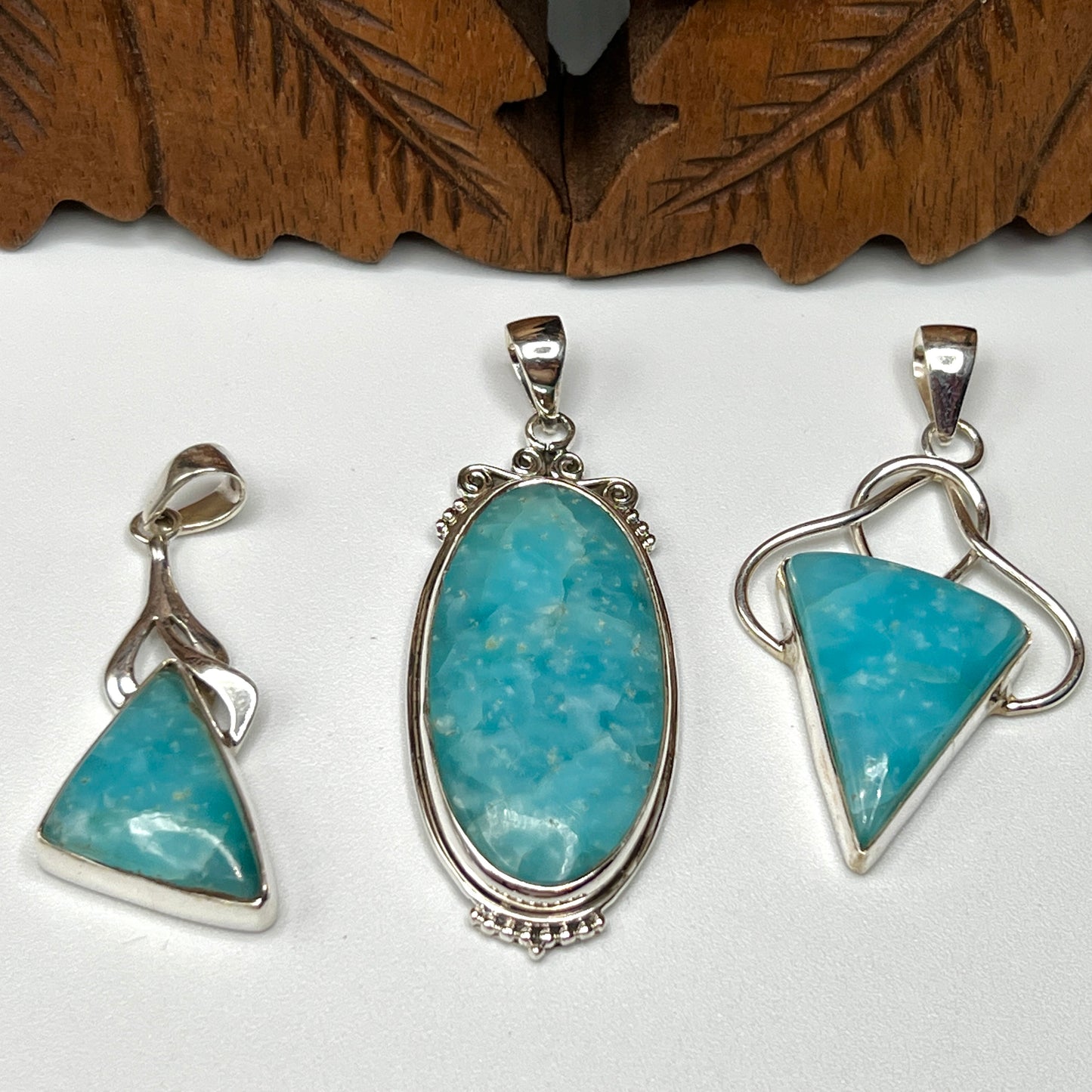 Hemimorphite Pendants