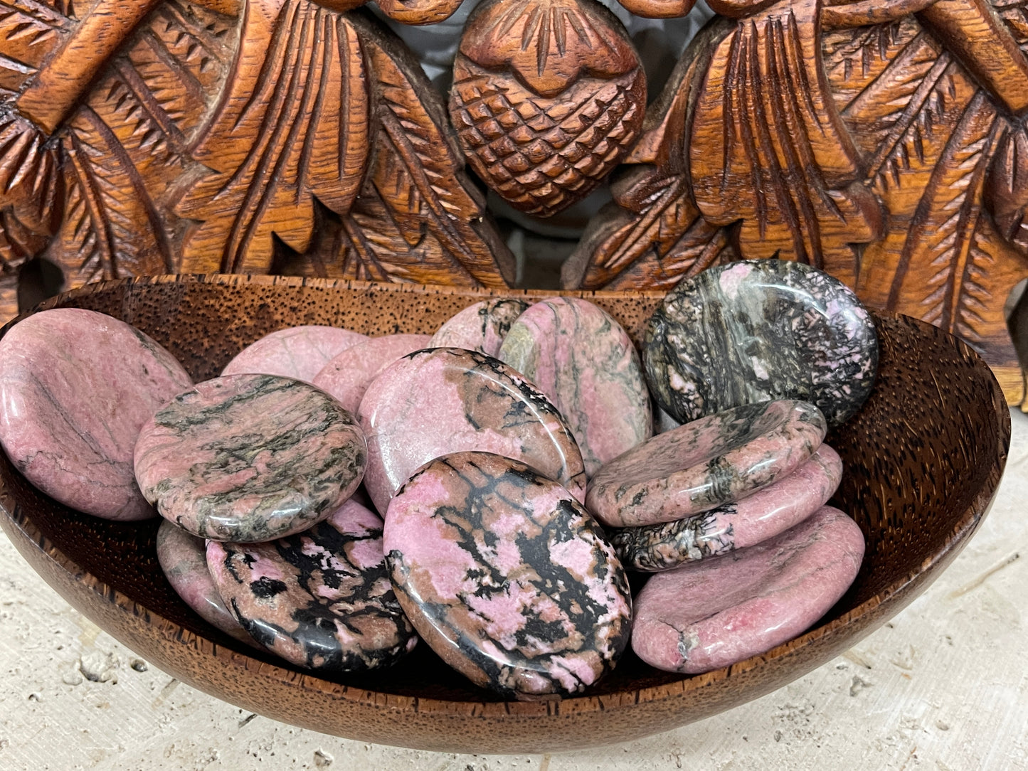 Rhodonite Worry Stones