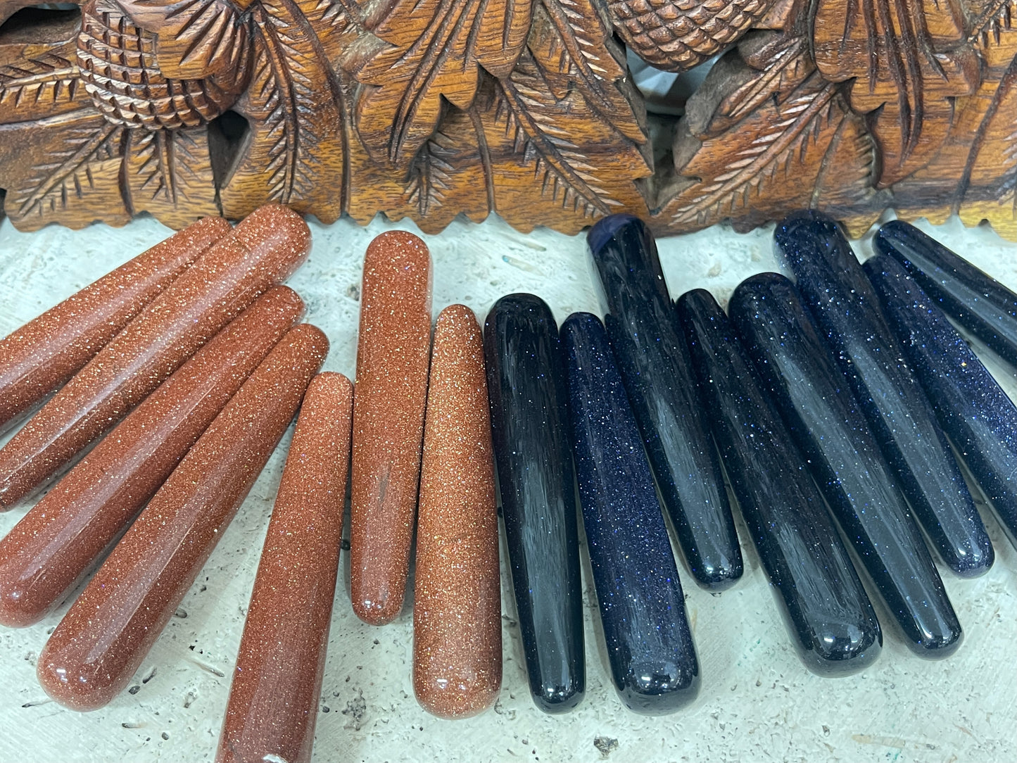 Goldstone & Blue Goldstone Wands