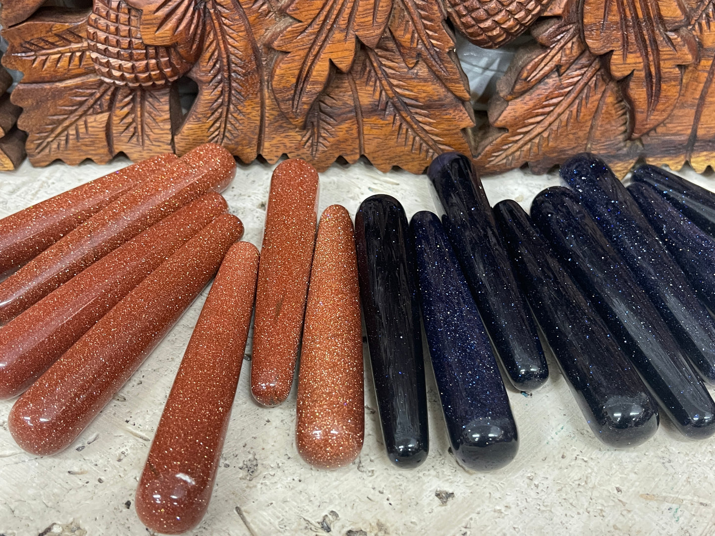 Goldstone & Blue Goldstone Wands