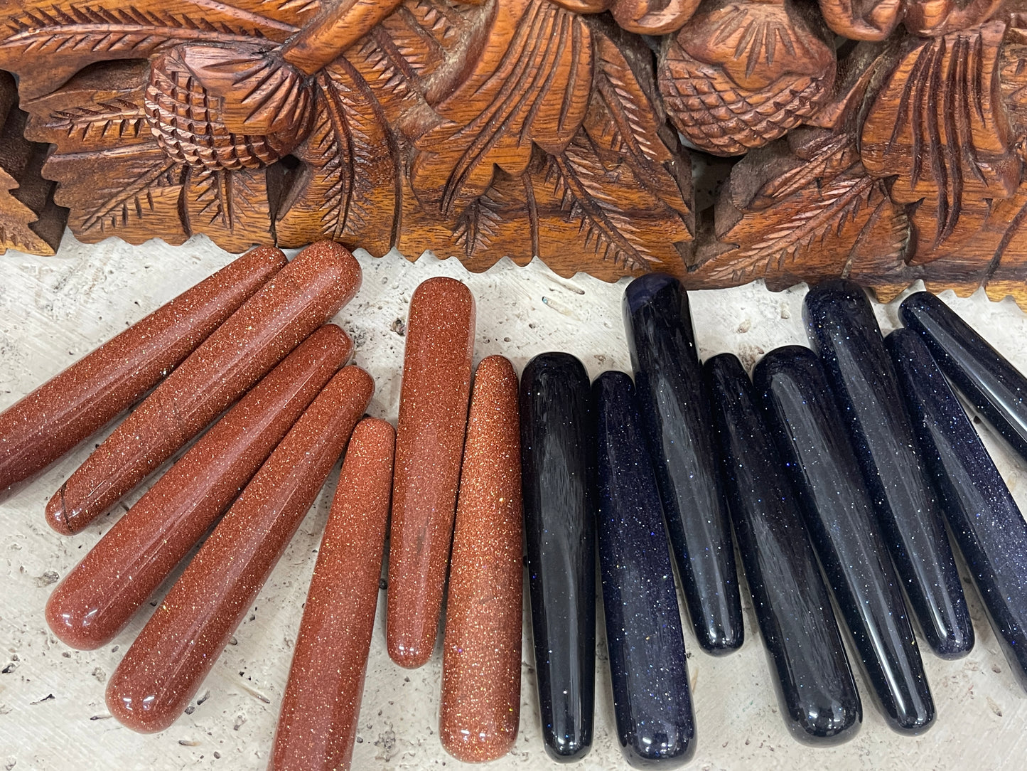 Goldstone & Blue Goldstone Wands