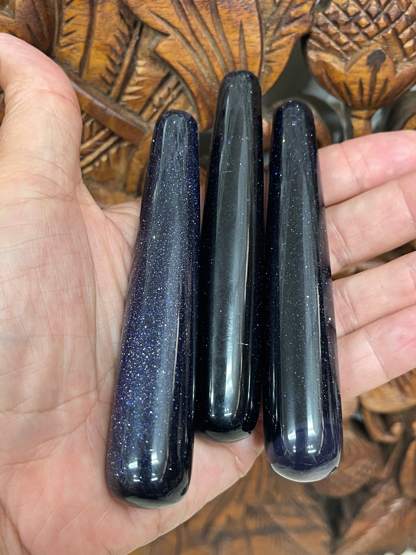 Goldstone & Blue Goldstone Wands