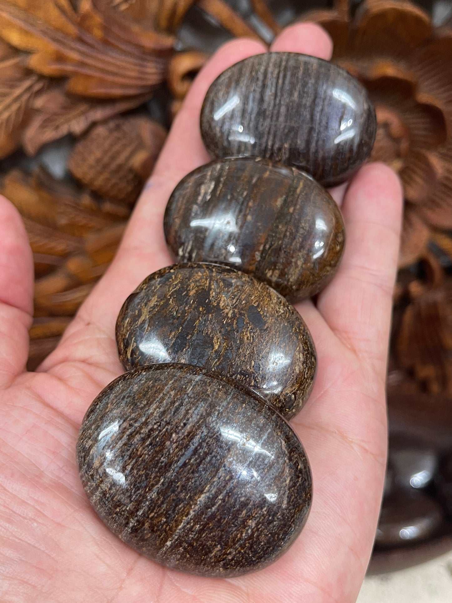 Bronzite Palm Stones & Worry Stones