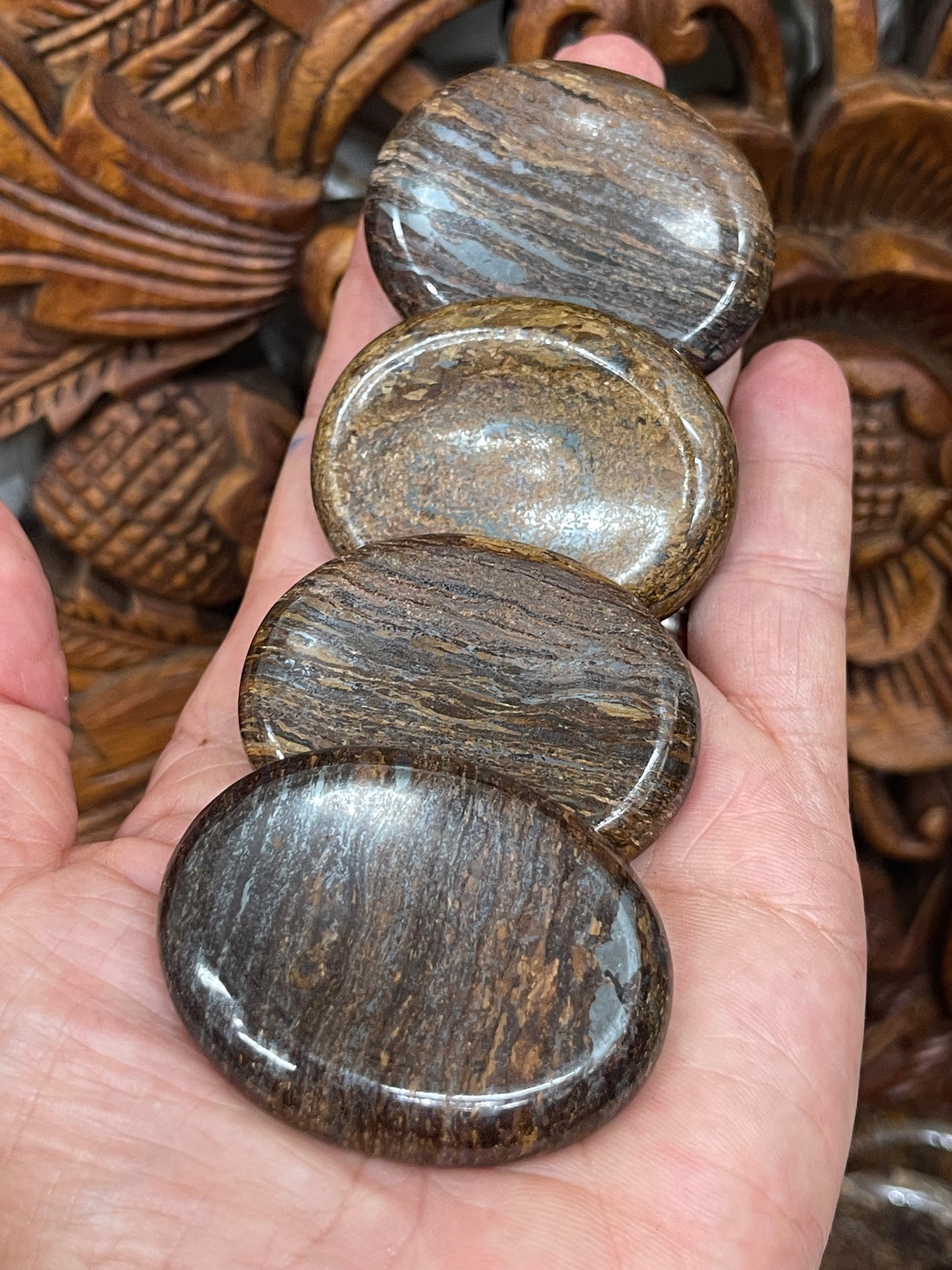 Bronzite Palm Stones & Worry Stones