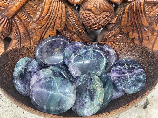 Rainbow Fluorite Worry Stones
