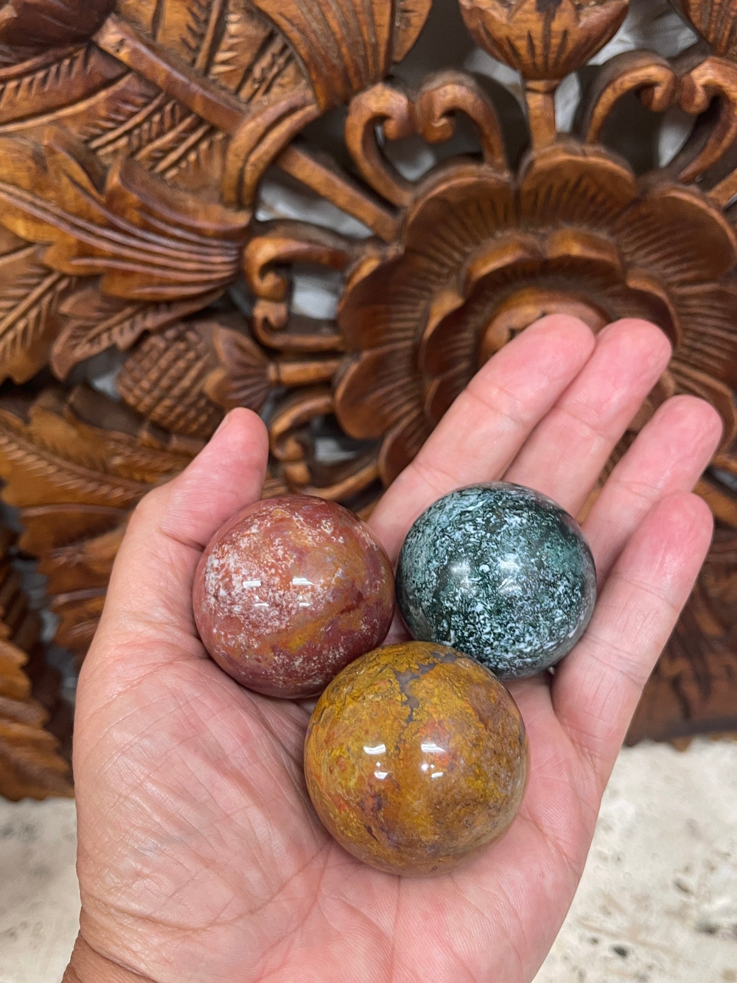 Ocean Jasper Spheres