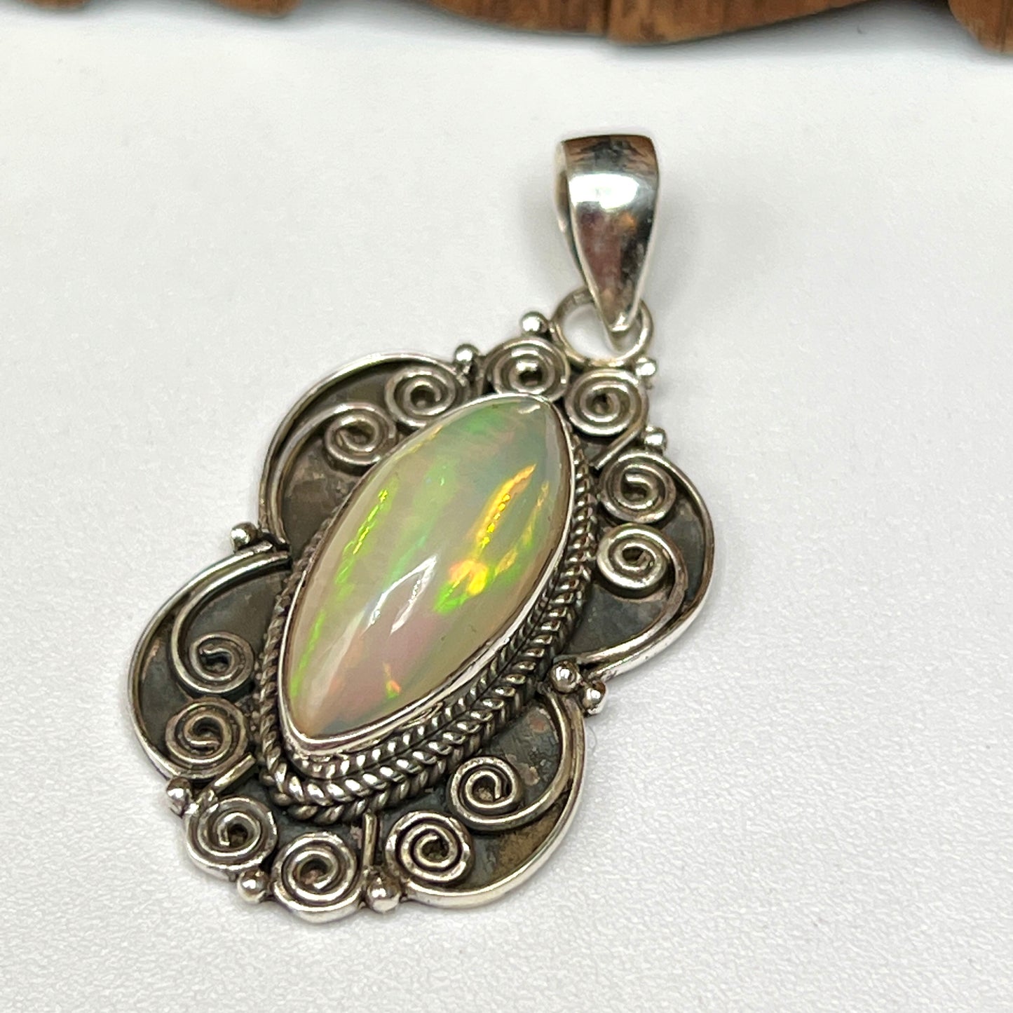 Rare Large Stone Ethiopian Opal Pendants