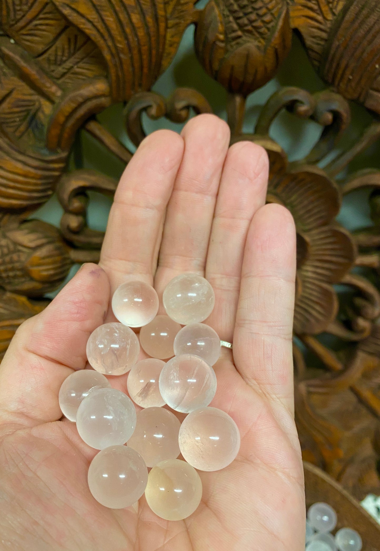 Mini Rose Quartz Spheres - Two Sizes Available