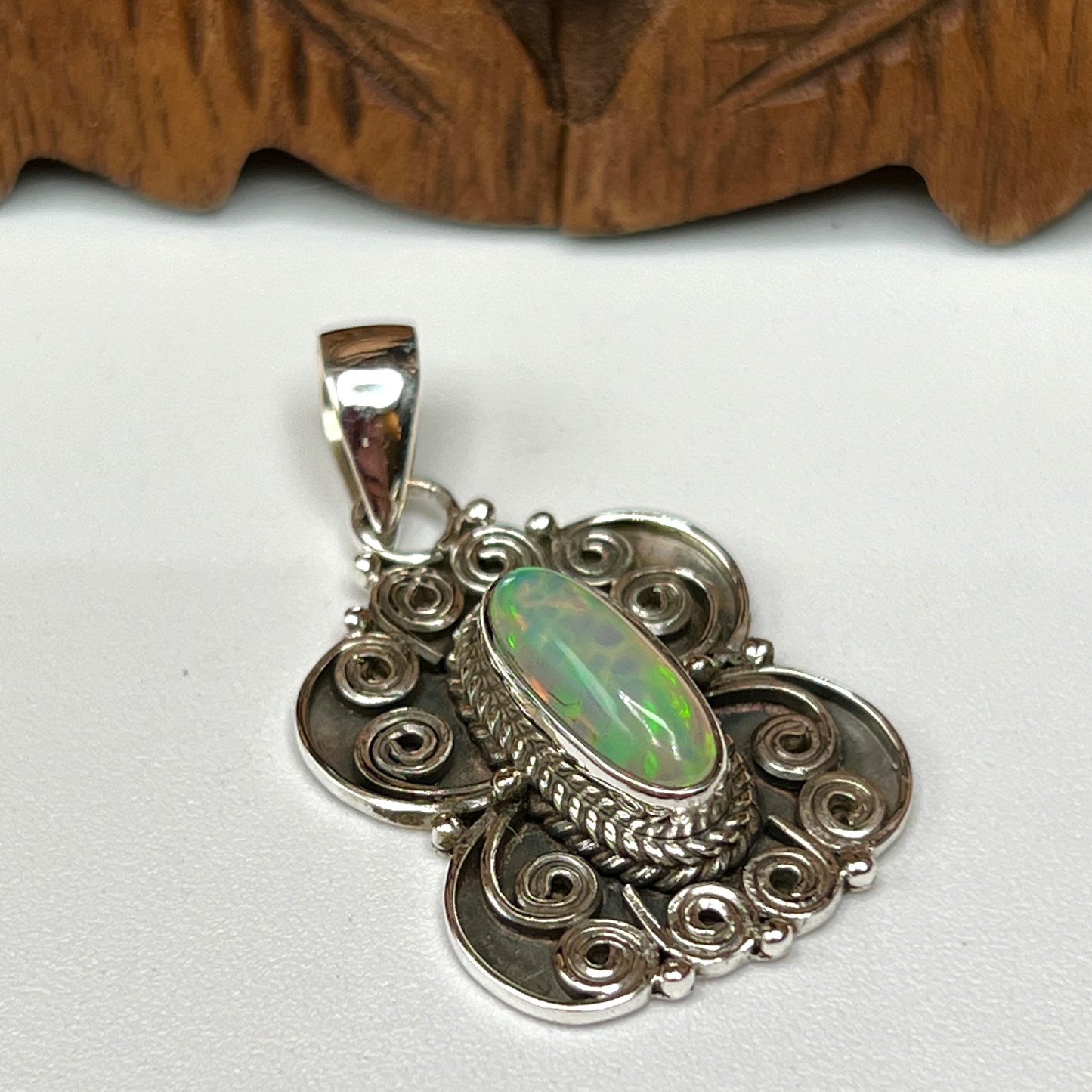 Rare Large Stone Ethiopian Opal Pendants