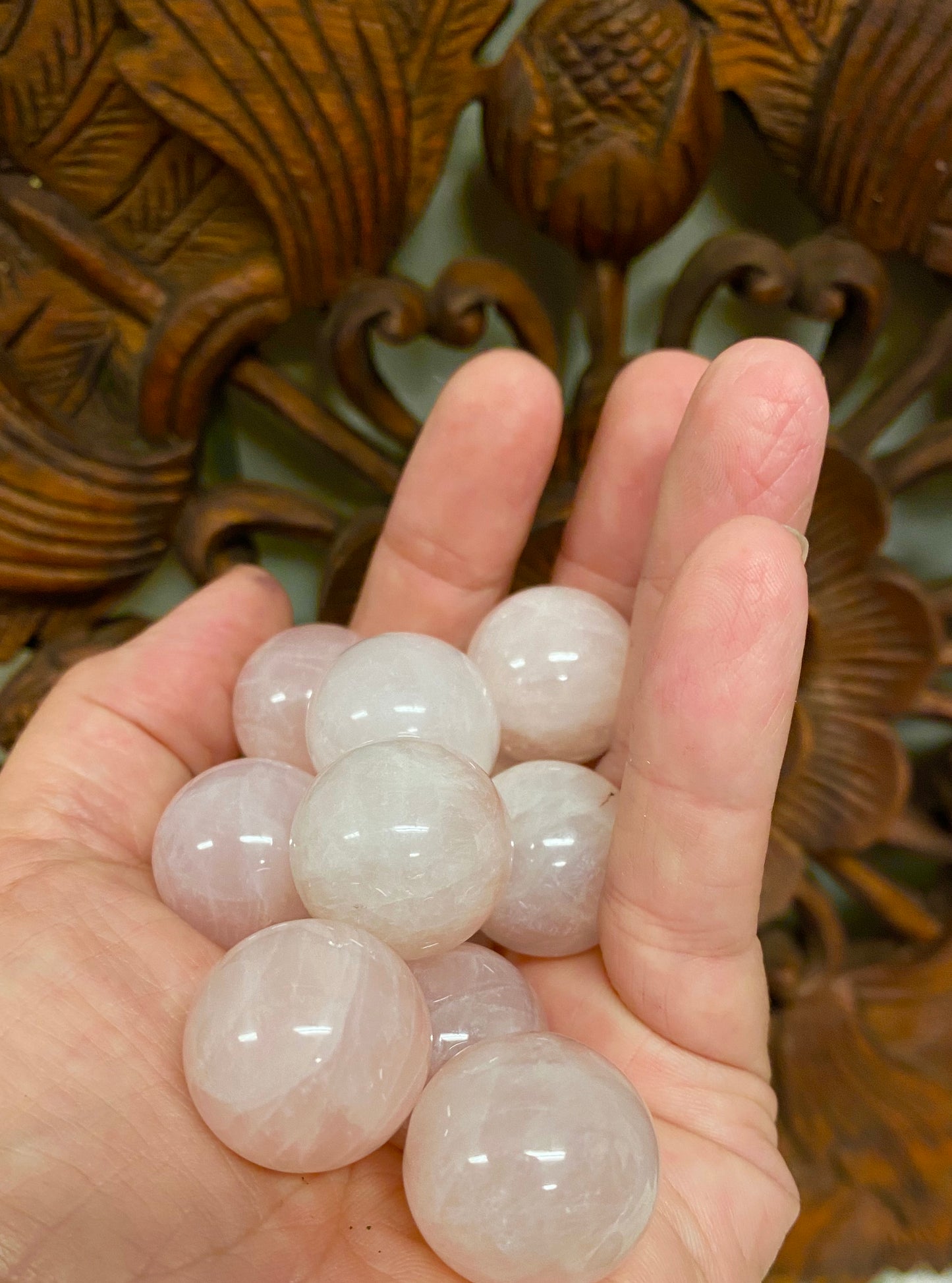 Mini Rose Quartz Spheres - Two Sizes Available