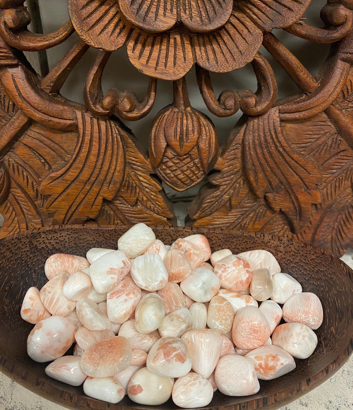 Peach Scolecite Tumbles
