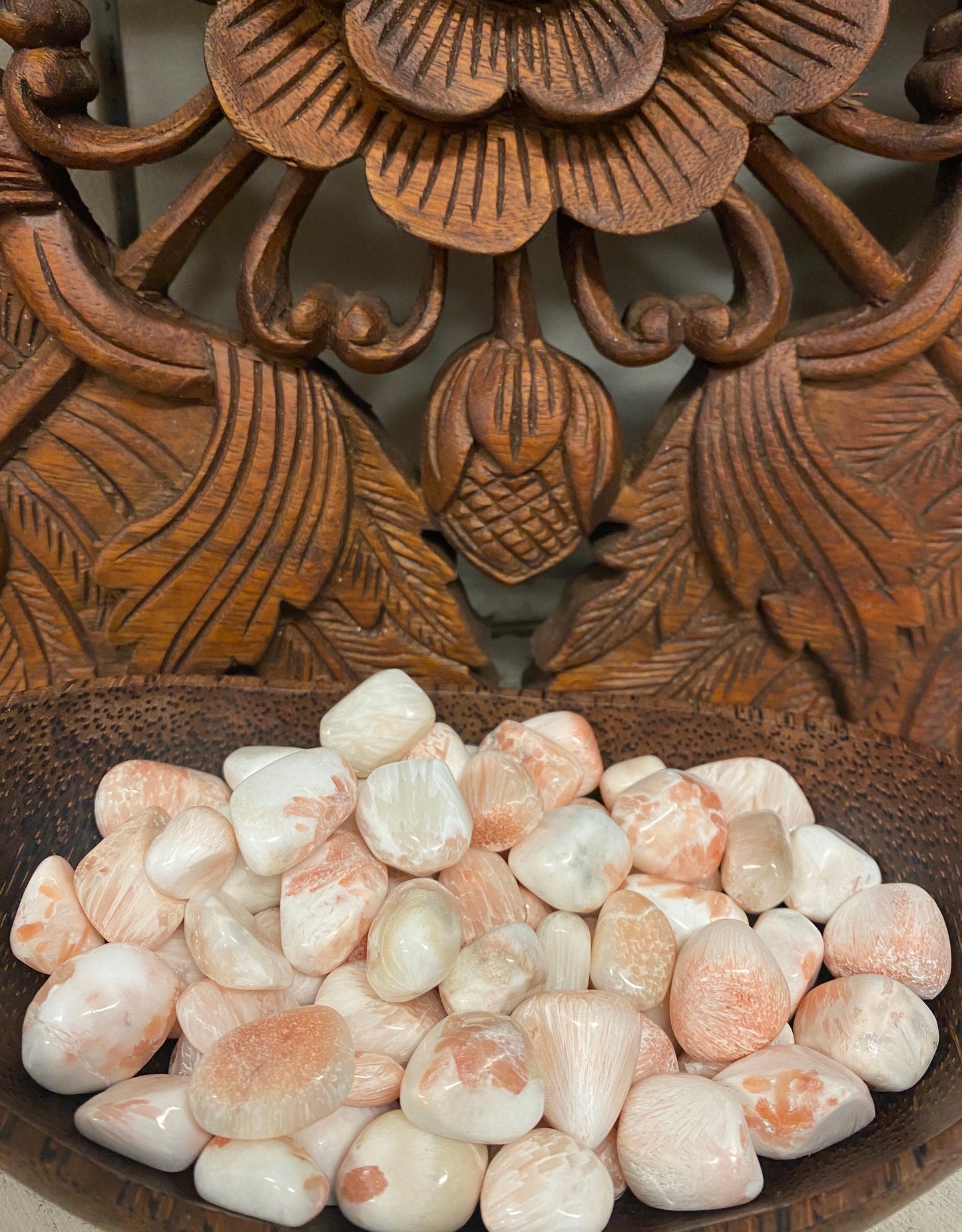 Peach Scolecite Tumbles