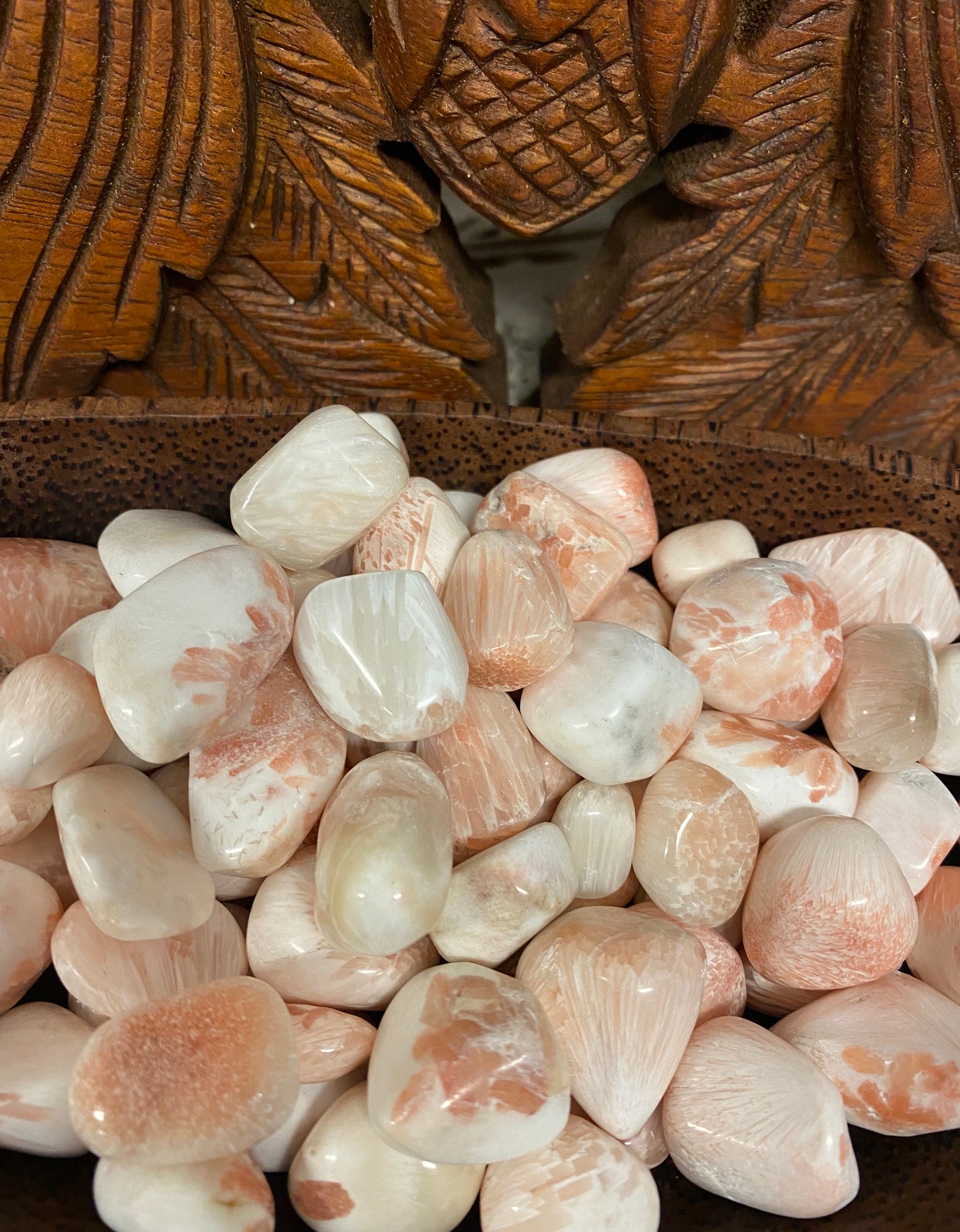Peach Scolecite Tumbles