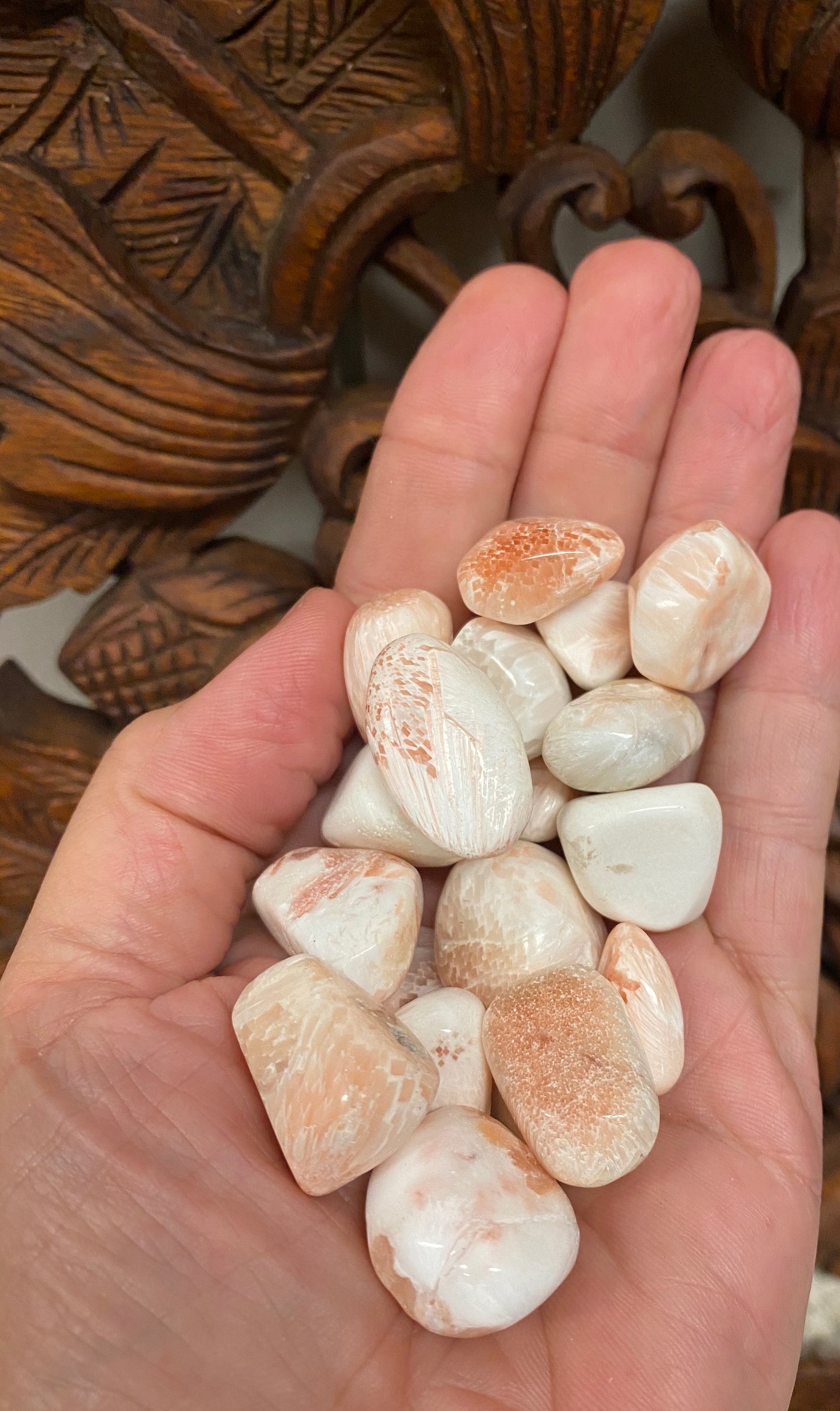 Peach Scolecite Tumbles