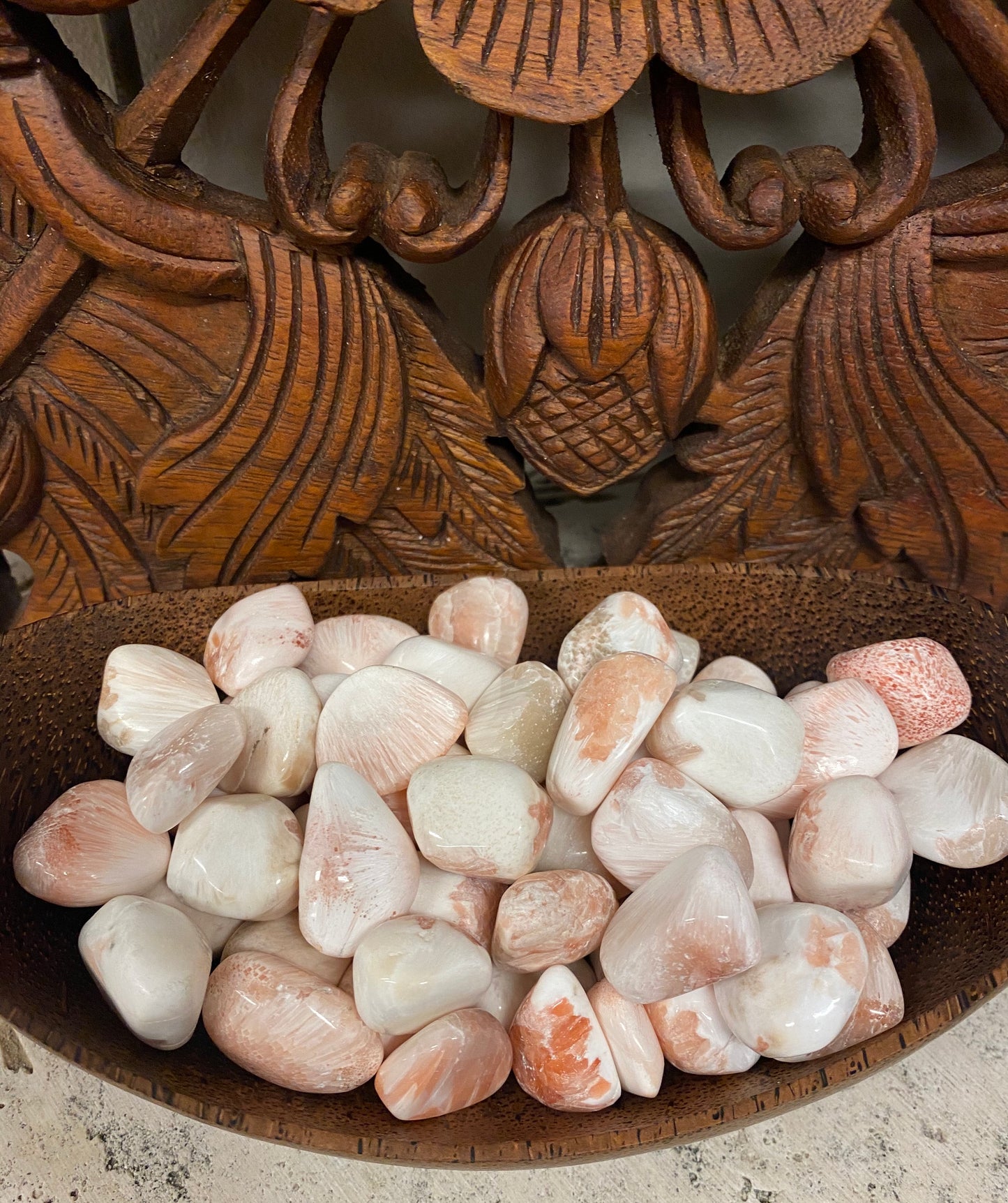 Peach Scolecite Tumbles