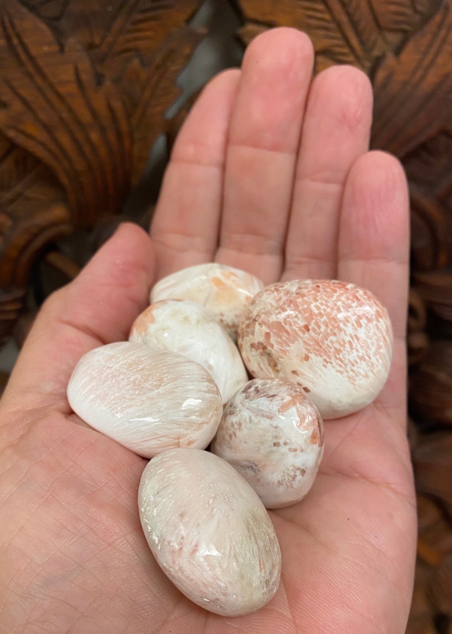 Peach Scolecite Tumbles