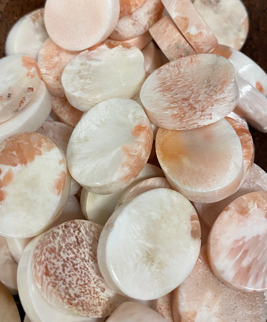 Peach Scolecite Coins