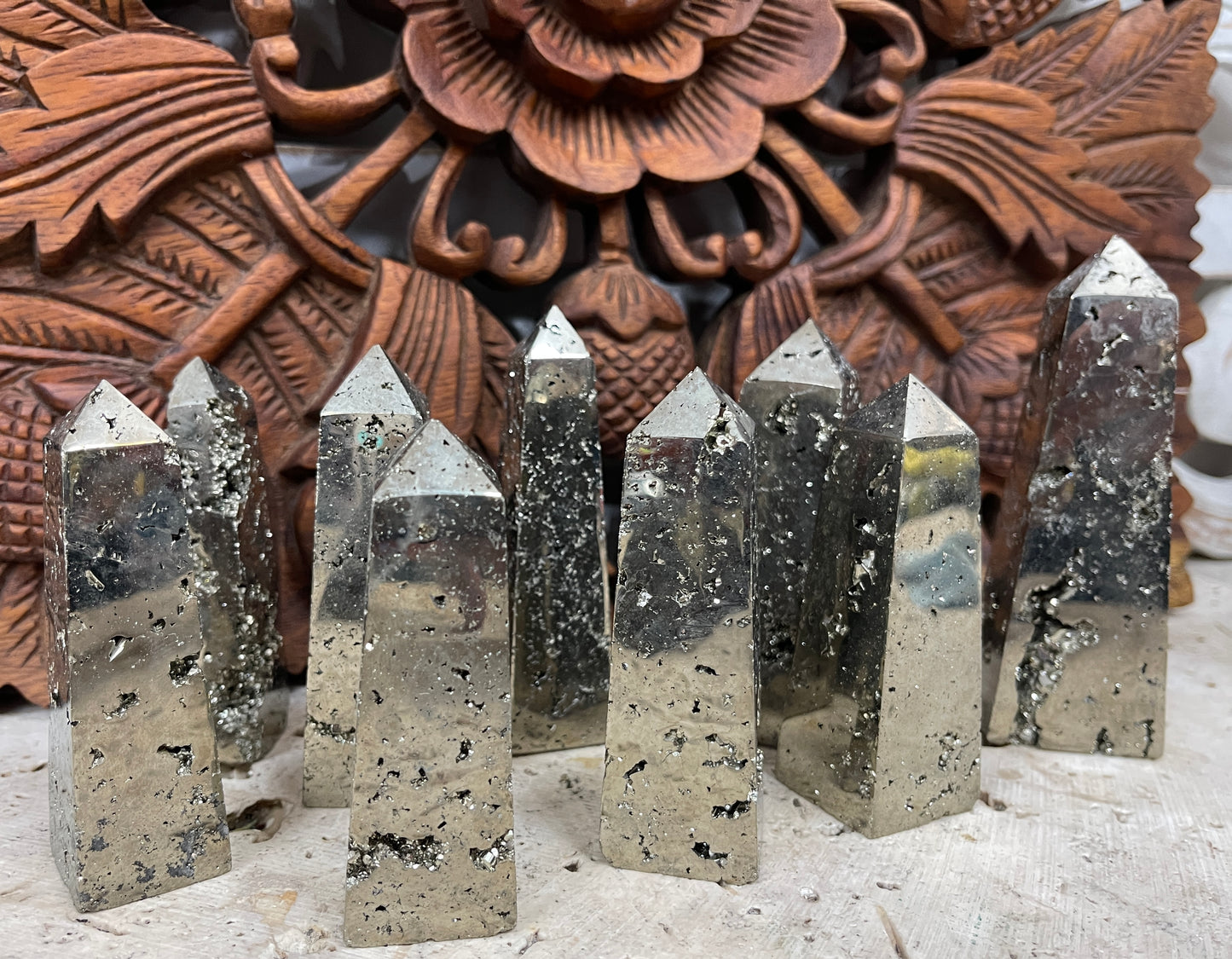Pyrite Obelisks