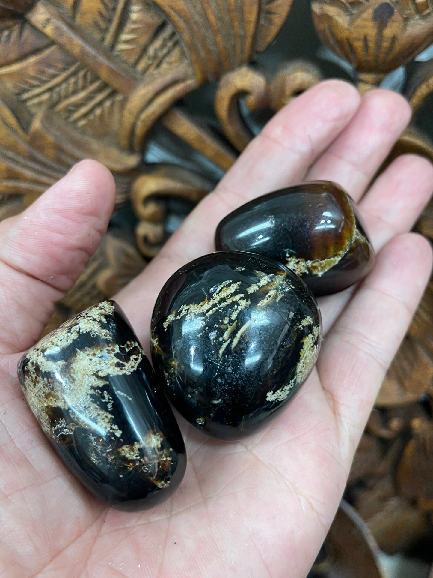 Indonesian Blue Amber Tumbles