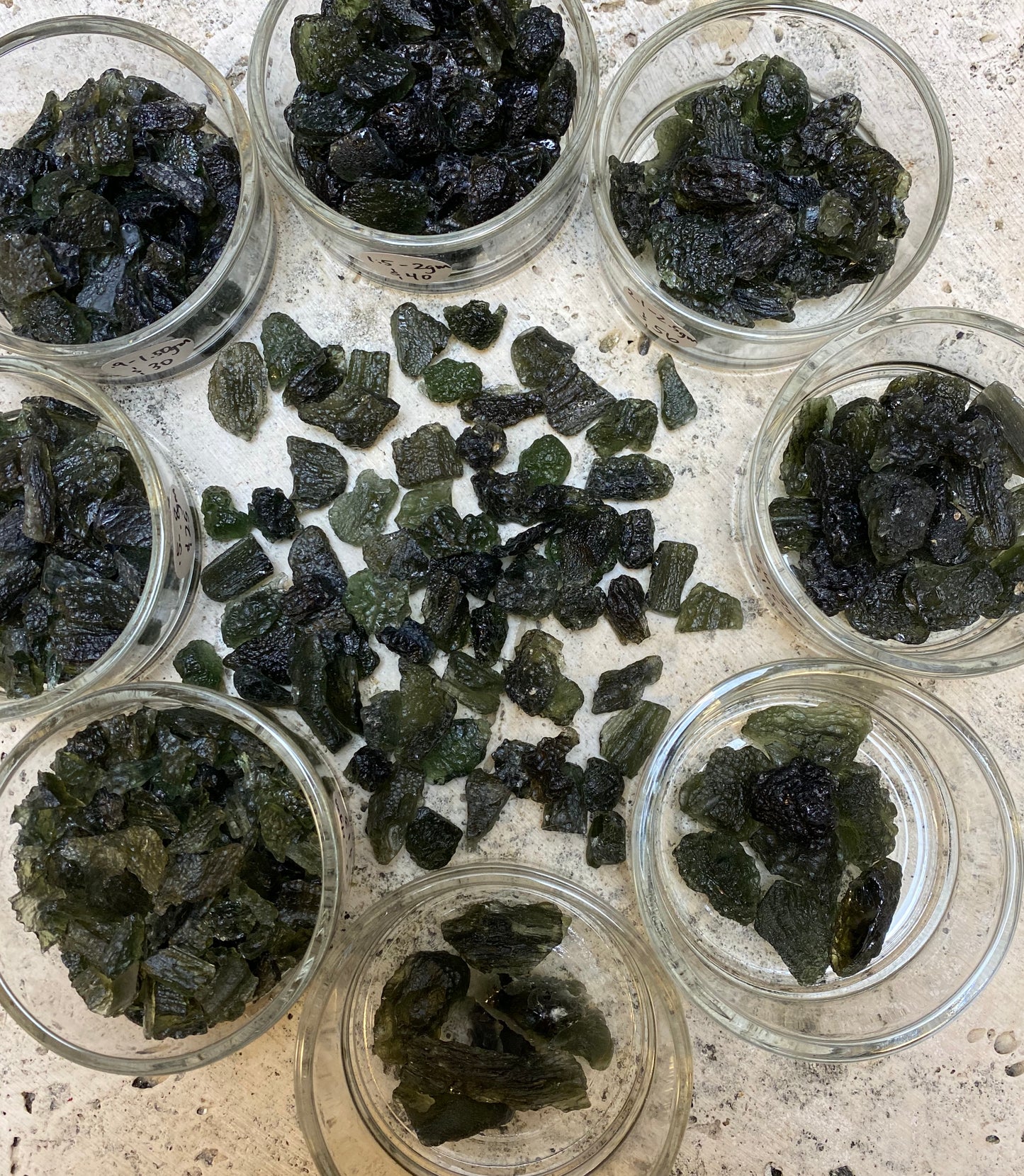 Raw Moldavite Specimens