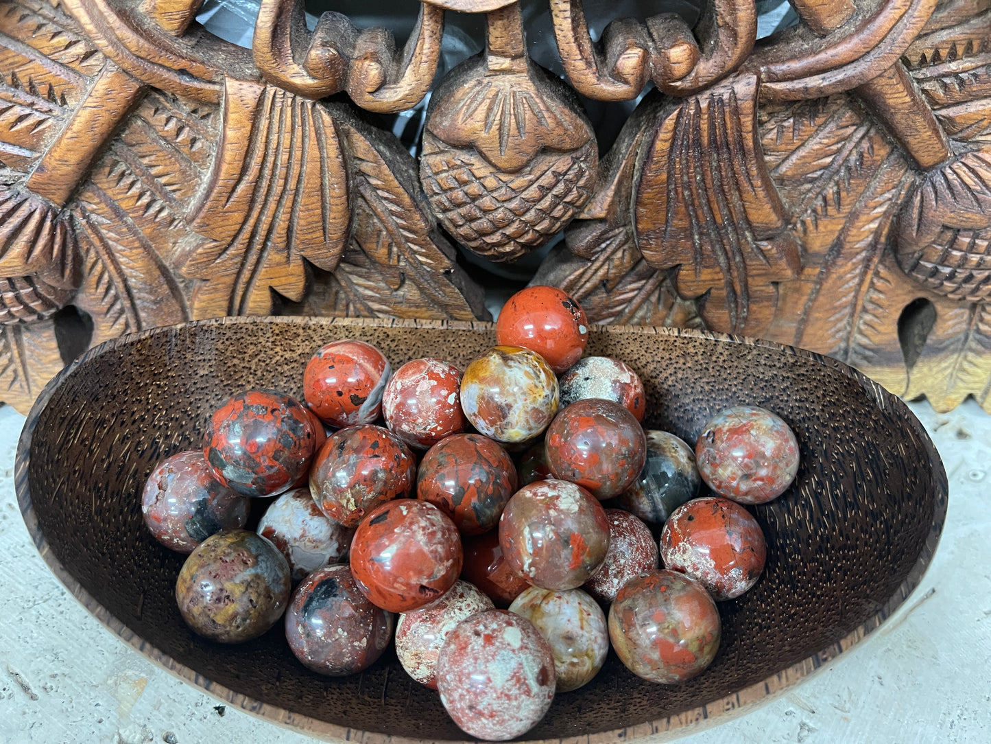 Brecciated Jasper Spheres